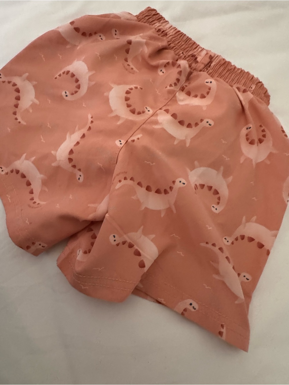 Swim trunks Kids Dino Print Elastic Waist Shorts - with inside toddler proof
